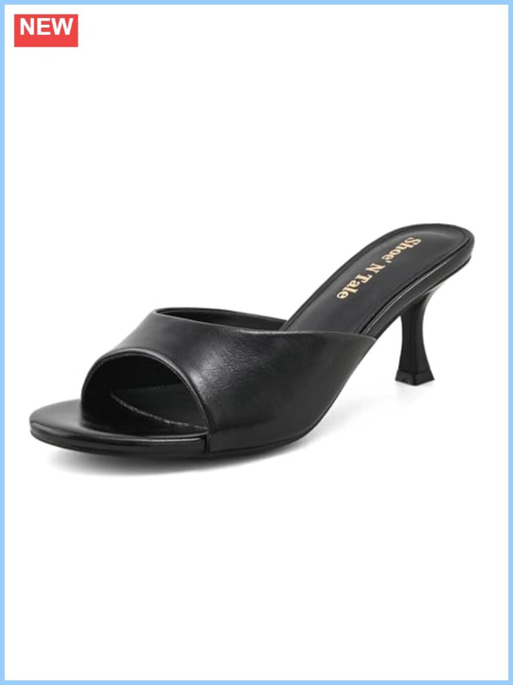 Kitten Heel Slide Sandals Open Toe Stiletto Mules